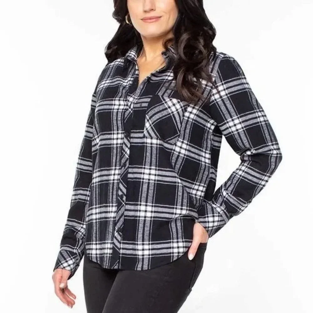 Brand new Well Worn Super Soft Cotton Blend Flannel Classic Plaid Shirt - Picture 2 of 7
